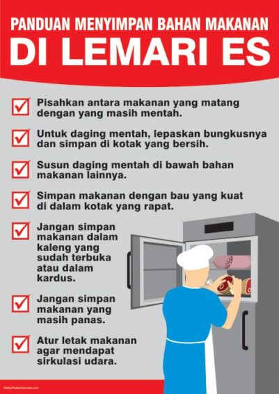 Panduan menyimpan bahan makanan di lemari es